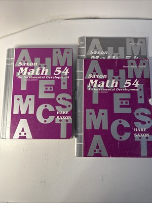 Saxon 54 Math SET (2nd Edition) Textbook, Answers, And Tests (cover Wear)