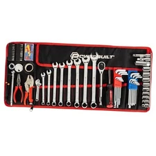  100 Piece Motorcycle Tool Kit with Roll Pouch, Roadside, Travel Wrenches, 