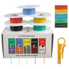 30 AWG Flexible Silicone Wire Electric Wire Hook up Wire Kit 300V Cables with