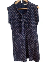 Mata Traders Modcloth Navy elephant  Dress Women’s Size XL