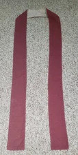 CLERGY STOLE OFFICIANT VESTMENT HAND MADE REVERSIBLE BURGUNDY/KHAKI UNADORNED