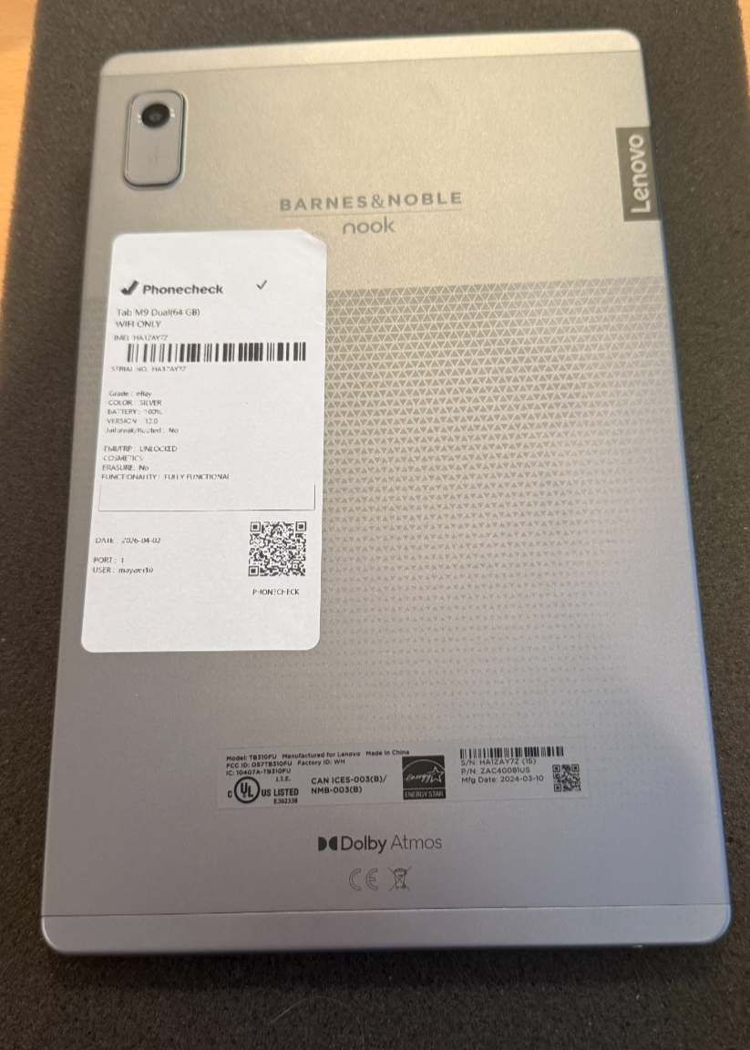 Lenovo Tab M9 64GB Wi-Fi 9'' Tablet - Gray (ZAC30053US) for sale