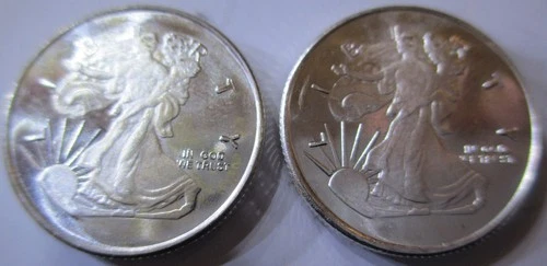 1/4 oz Silver Round - Walking Liberty-LOT OF TWO