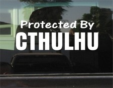 PROTECTED BY CTHULHU 8 INCH VINYL DECAL/STICKER
