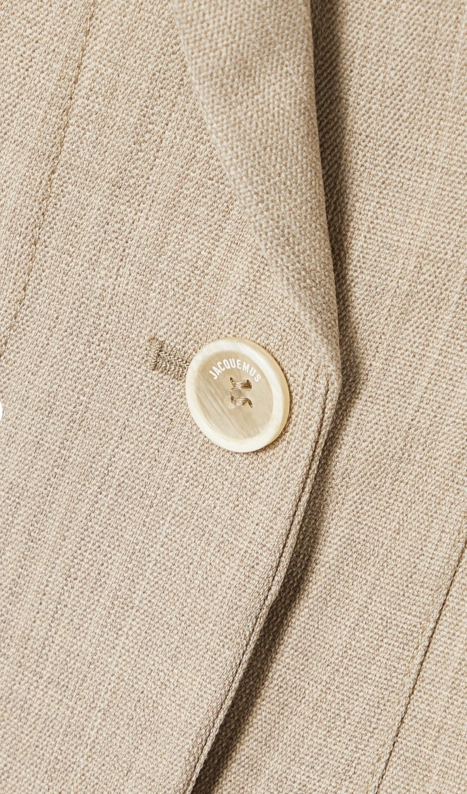 NEW S OUT!!! JACQUEMUS Maniu cutout wool mini dress Beige FR40 Suit Jacket