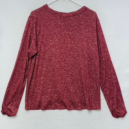 Roxy Long Sleeve Women's Long Sleeve Burgundy Size 10 - Picture 4 of 8