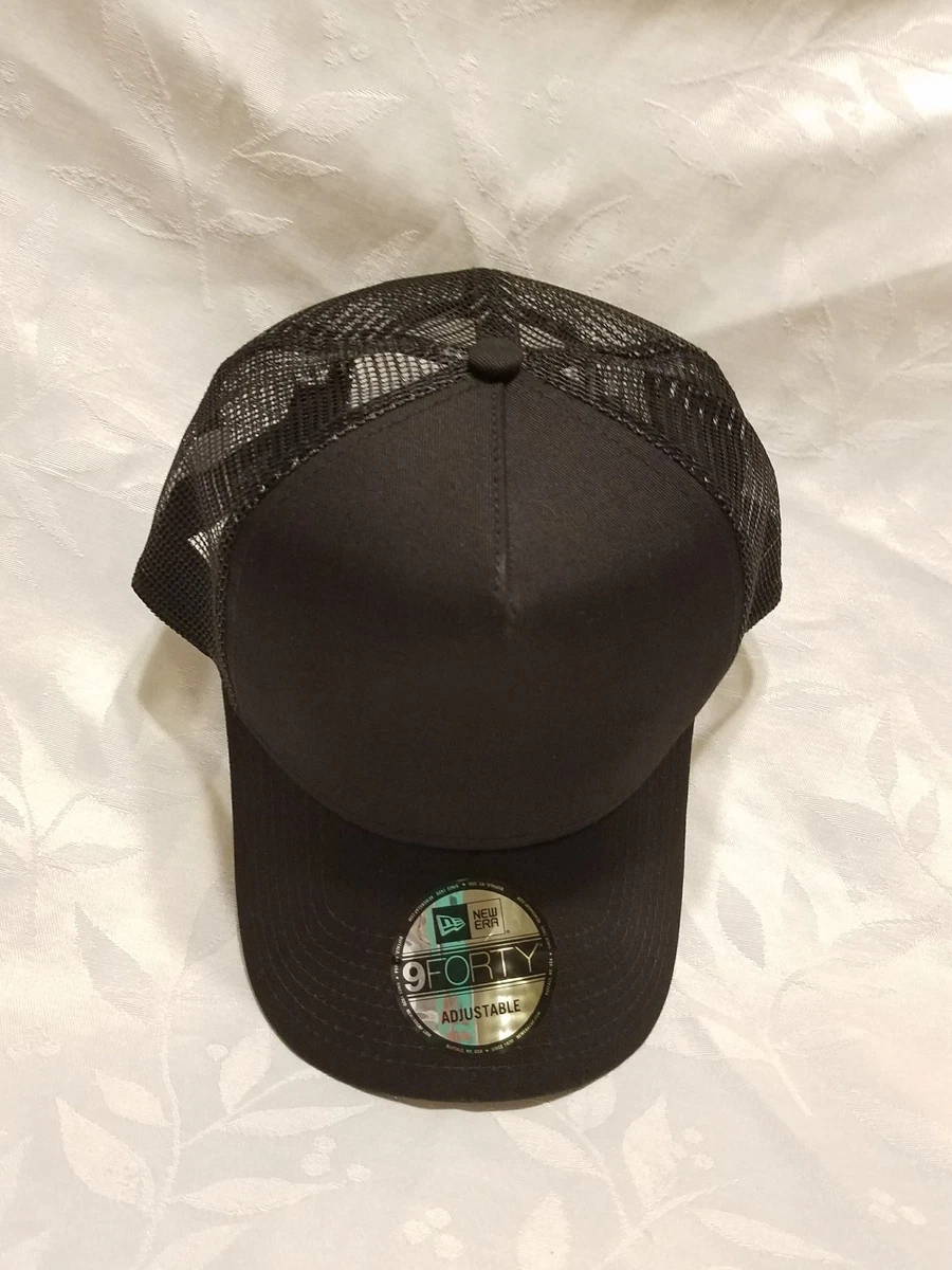 lekken Winkelier Iedereen 1X - New Era 9FORTY Snapback Trucker Cap Blank { BLACK } 9Forty New Era |  eBay