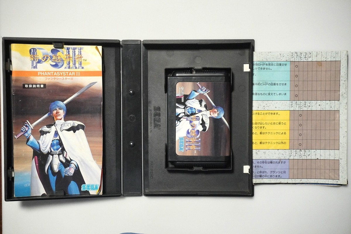 Sega Mega Drive Phantasy Star III 3 boxed Japan MD game US