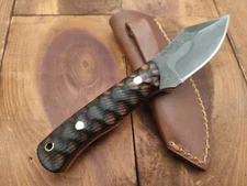 Custom Handmade High Carbon Steel Fixed Blade Acid Washed Survival Hunting Knife