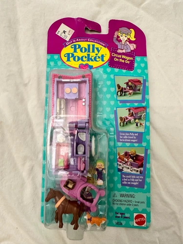 BRAND NEW Polly Pocket Out 'N About Circus Wagon On The Go 1995 