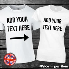 Personalised Funny Couples Matching T-shirt Set Gift Mens Womens Anniversary