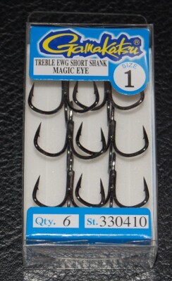 Gamakatsu EWG 2X Short Shank Treble 6 pack main image 1