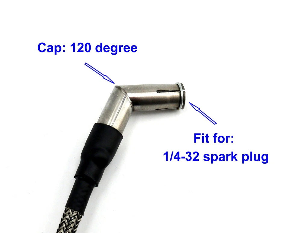 Rcexl Ignition 1/4-32 Spark Plug 120 Degree for Gas Engine RC Model Plane - Image 2 of 4