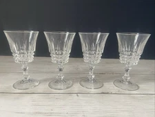 VTG W.M. Dalton French Lead Crystal Verite Pattern Cordial Glasses  Set of 4