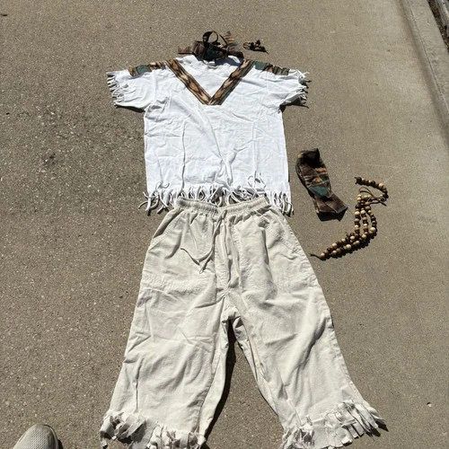 Homemade Indian Costume Pilgrim Native American Boys/Girls Med/Large