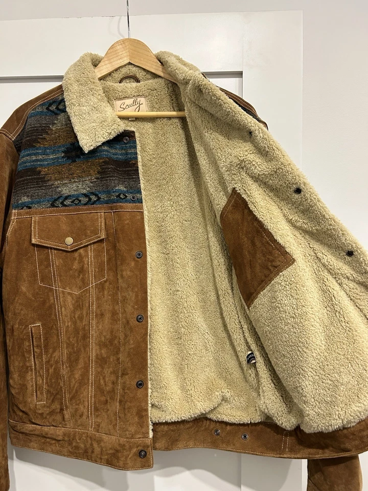 Scully Suede And Shearling Jacket (Men’s Large) - Image 2 of 4