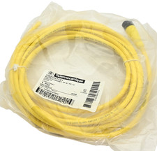Schneider Telemecanique XSZCK112Y 4A 250V 3-PIN Sensor Cable, 3P ST FP 15', 250V