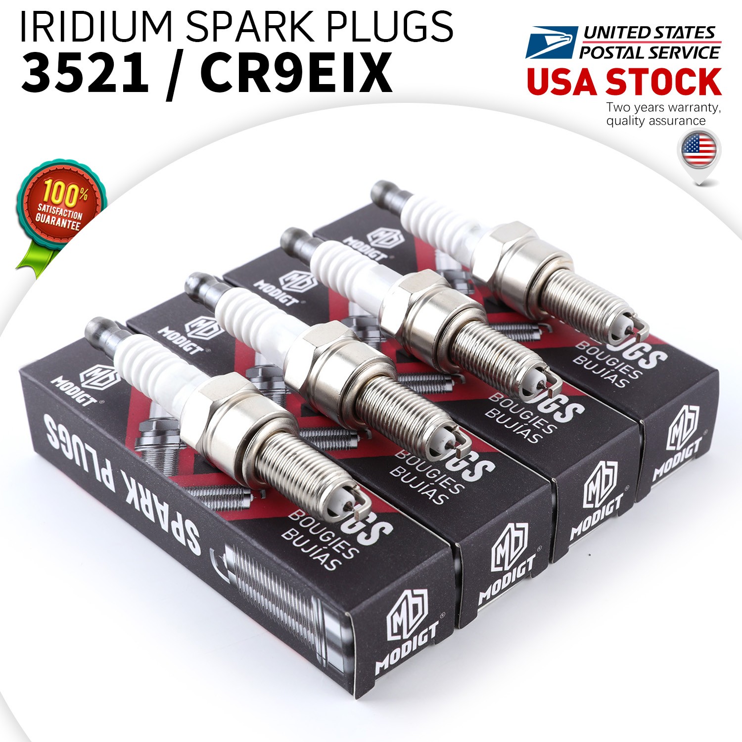 4pcs Iridium IX Spark Plugs For Honda Husaberg Kawasaki Suzuki Yamaha CR9EIX
