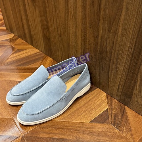 British Retro Men Real Leather Suede Slip on Loafers Casual Business Party Shoes - Picture 21 of 30