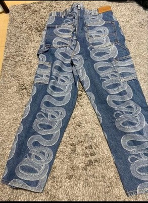 Supreme x Hysteric Glamour Collabo Snake Double Knee Denim Pants