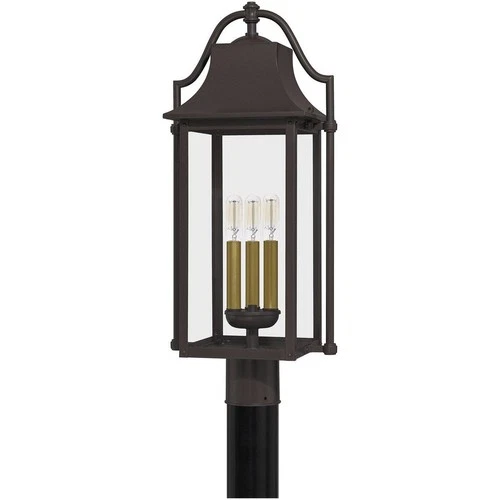 Manning - 3 Light Large Outdoor Post Lantern in Transitional style - 10.5 Inches - Picture 2 of 6