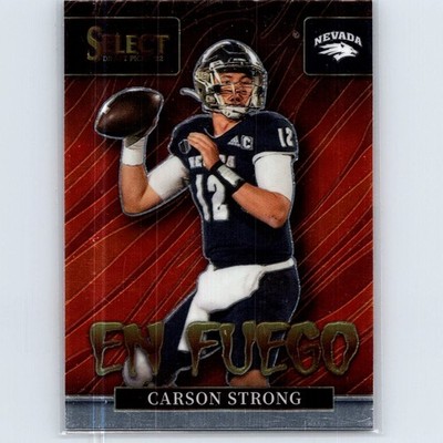2022 Panini Select Draft Picks Carson Strong #EN-CS En Fuego Silver Prizm Nevada