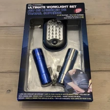 Ultimate Worklight Set LED Hanging Magnetic Compact FlashLight w/ Hook 3 Pack