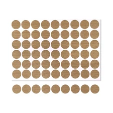 21mm(Dia) Screw Hole Cover Sticker - 1Sheet 54pcs - Furniture PVC Hole Cap Khaki