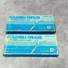 Vintage MP Foldable Plastic Hanger Set For Shirt and Coats White  Turquoise