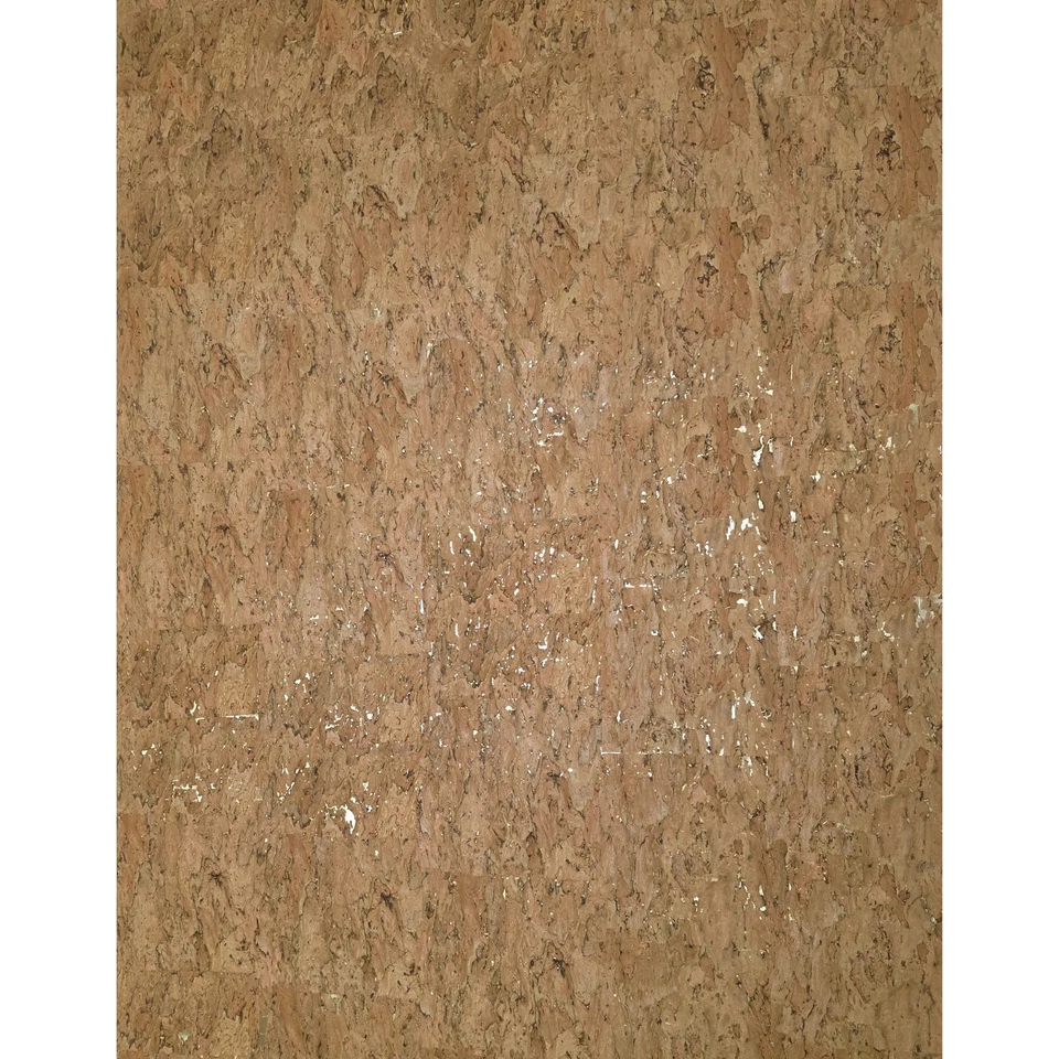 Real Natural cork organic sand brown gold metallic foil textured eco Wallpaper - Image 4 of 4