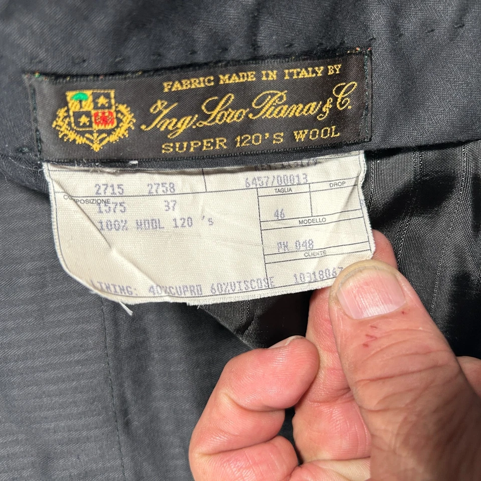 Pantalones de vestir Loro Piana para hombre 44x28 gris super 100 pantalones de lana informales de negocios Foto 3 de 4