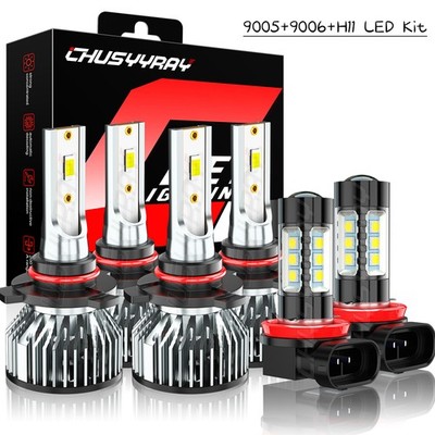 For Mitsubishi Lance2008-2017 COMBO 9005+9006 LED Headlight H11 Fog Light Bulbs