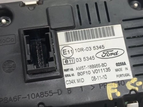 E1110R035345 AM5T18B955BD Pantalla Multifuncion para FORD C-MAX (CB7) 20 946449 - Imagen 3 de 10