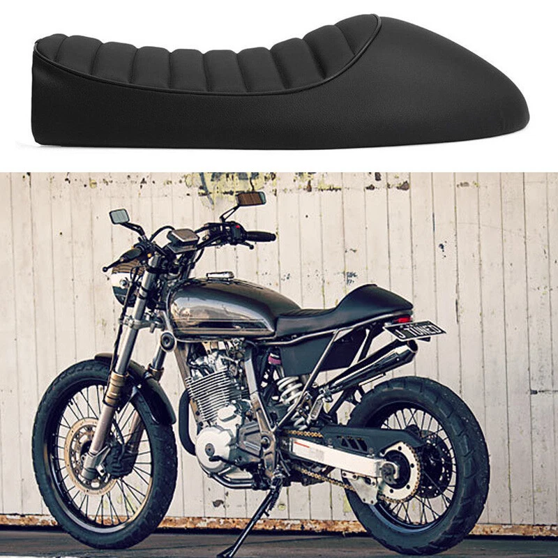 Capa de assento retrô para motocicleta Flat Hump Saddle Cafe Racer para Honda Yamaha Suzuki - Imagem 2 de 4
