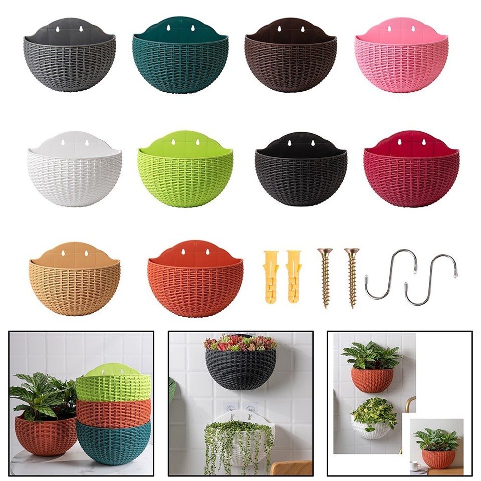 Plastic Hanging Basket Hanging Basket Outdoor Garden Plastic Wall