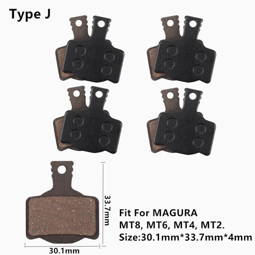 4Pairs Bike MTB Semi-Metallic Disc Brake Pads For Shimano B01S G01S A01S XTR SLX - Foto 8 di 33