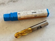 NIAGARA CUTTER 3/8" x 3/4" x 2-1/2 SE 4FL BALLNOSE TIN HSCO COBALT BALL END MILL