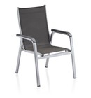 4 Stück Kettler Stapelstuhl Basic Plus Silber / Anthrazit