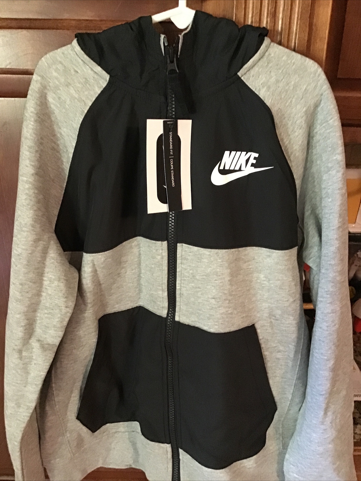 Boys Large Nike Hybrid Full Zip Hoodie 