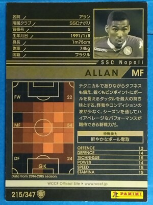 Panini WCCF 215/347 2015-2016 ALLAN Japan Pre-Owned | eBay