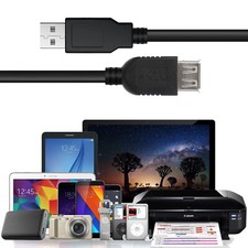Long USB 2.0 Extension Cable Cord for Mouse, USB Keyboard, Flash Drive, Camera