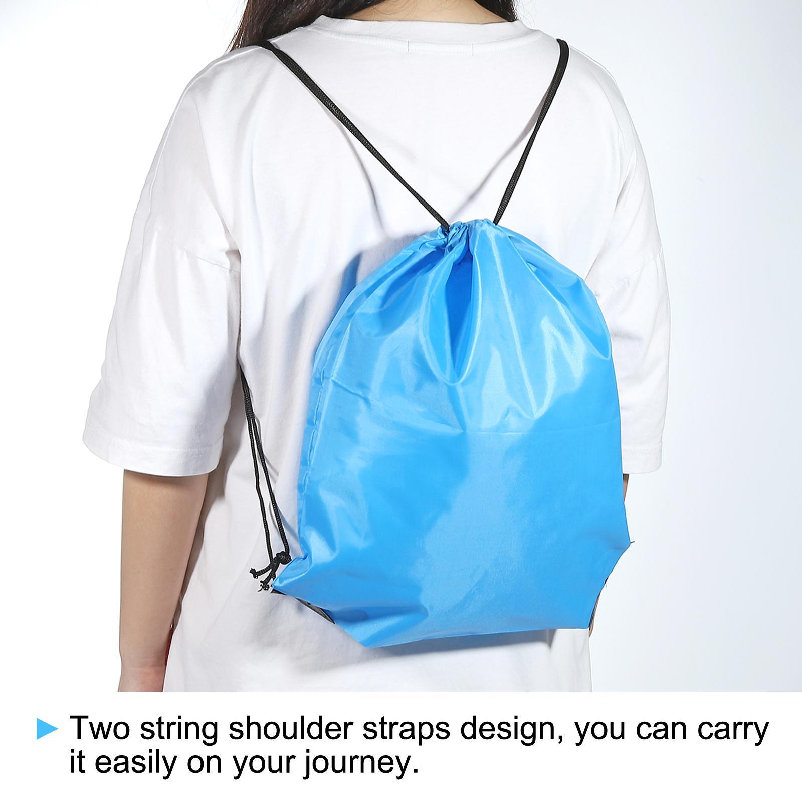 42x34cm Nylon Cordon Serrage 5 Paquet Stockage En Vrac Pochette Violet