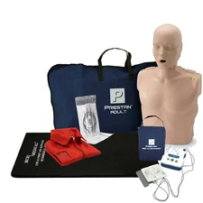 CPR Training Kit w. Adult Manikin WITH Feedback & Prestan AED UltraTrainer