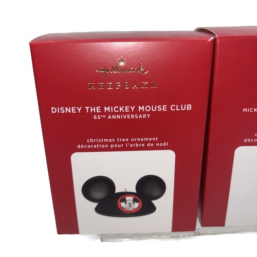 Lotto 2 Ornamenti 2020 Hallmark Keepsake Topolino Club Costruttori Barche Disney Nuovi con scatola - Foto 2 di 7