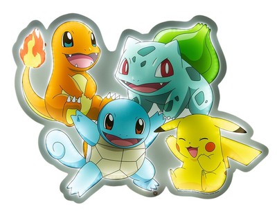 BigBen Pikachu and Starters Neon Wall Lamp 53cm, Multicolour