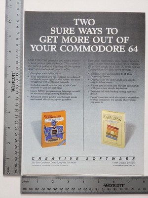 Easydisk Commodore 64 I Am The C64 Software Vintage Print Advertisement