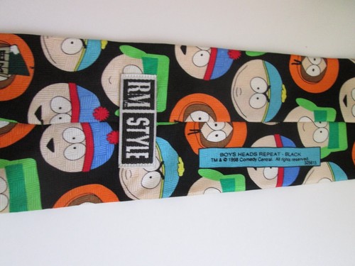 1998 Comedy Central SOUTH PARK Mens NECK TIE Silk HEADS Kenny STAN Kyle NECKTIE - 第 2/2 張圖片