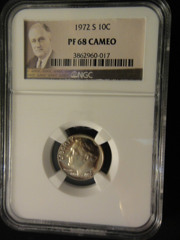 1972 S NGC PF68 CAMEO Roosevelt DIME