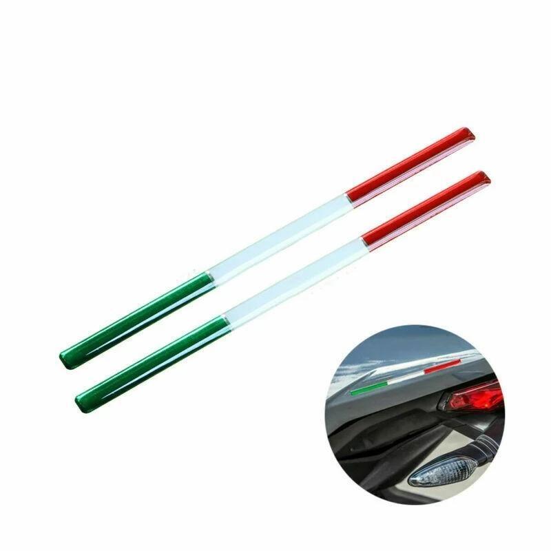 2x THIN Italy Flag Sticker Emblem Badge Decoration for Italian Car Bike Truck