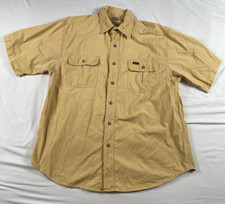 Vintage Carhartt Shirt Adult Large Button Down Yellow Pockets Work Outdoors Mens